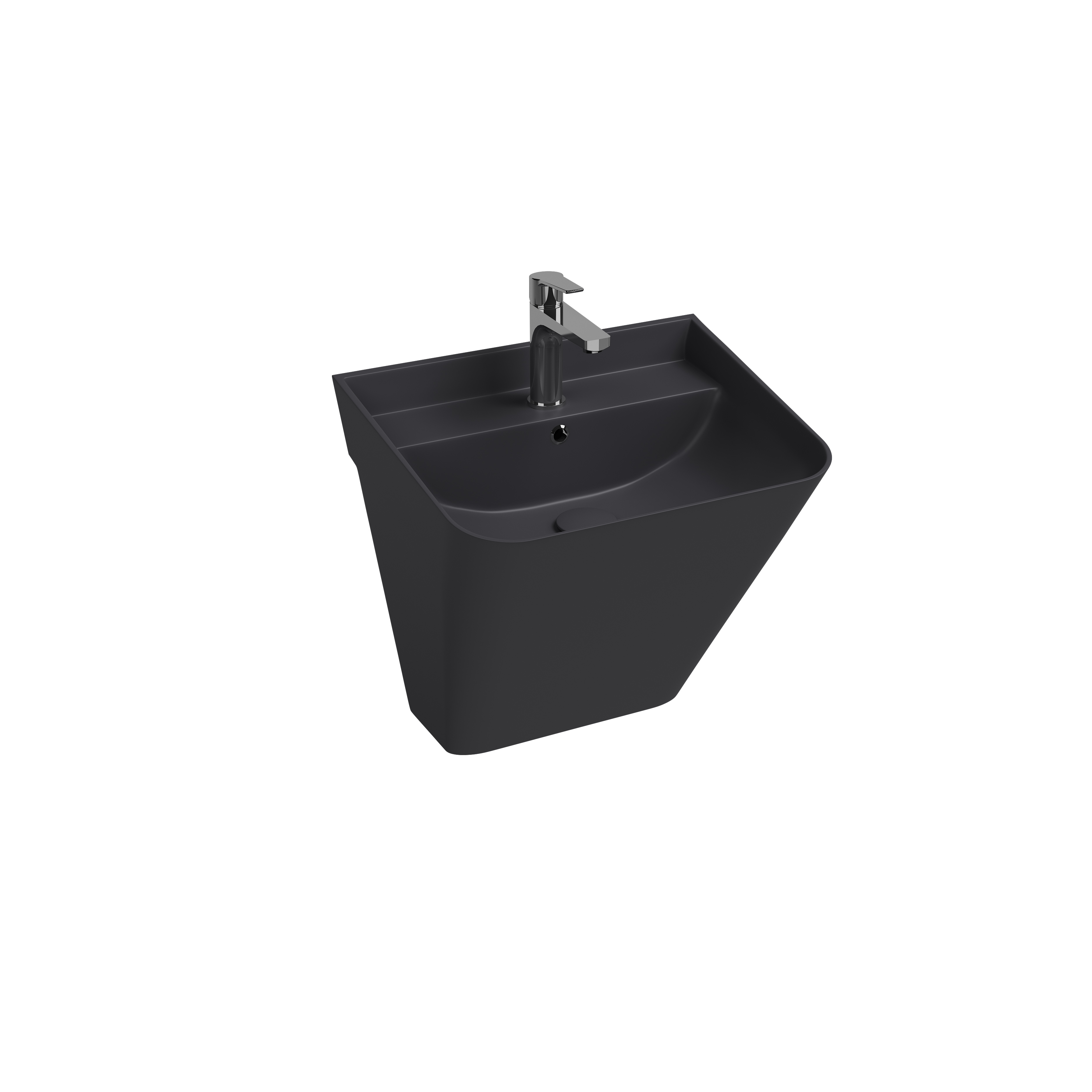 Infinity Tezgah Üstü Lavabo 55 cm Rustik Bordo