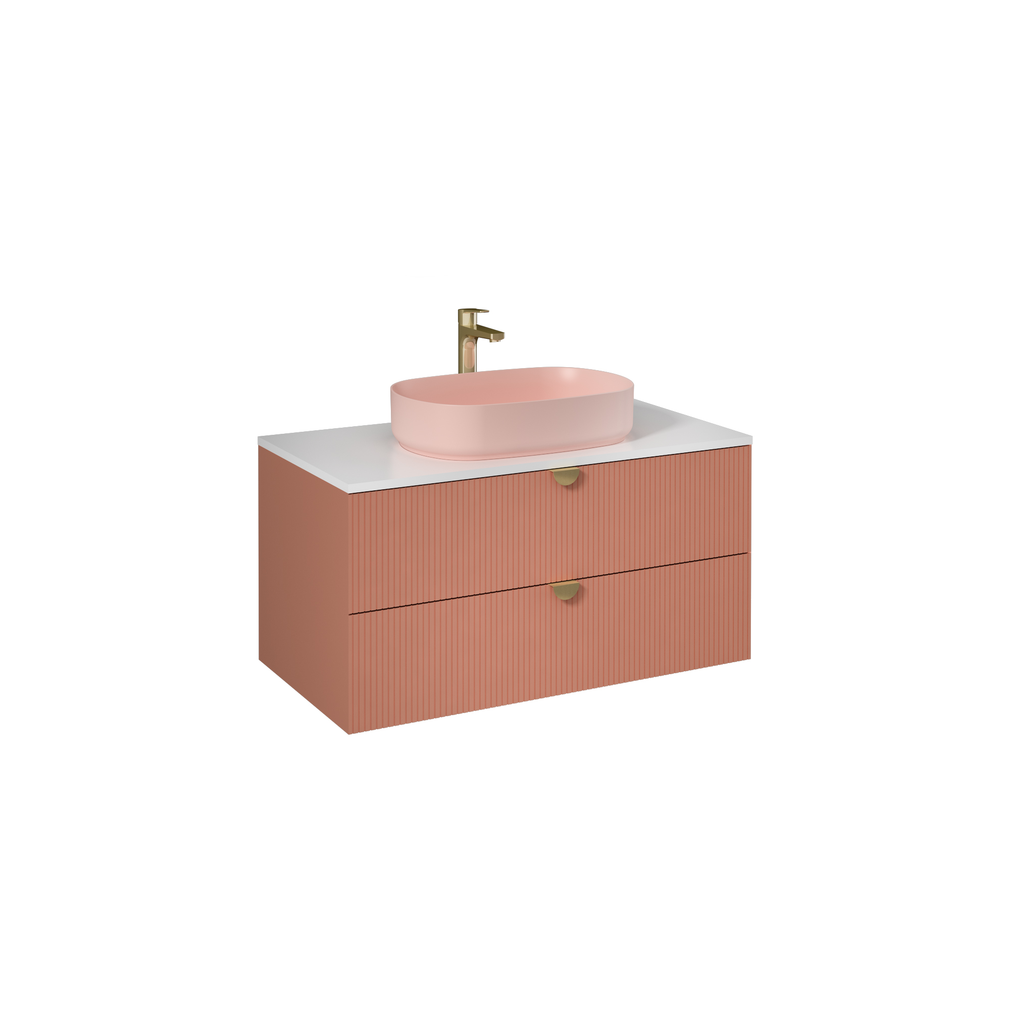 Infinity Lavabo Dolabı150cm(10NF65050-2Z x 2 Lavabo dahil) Gece Mavisi