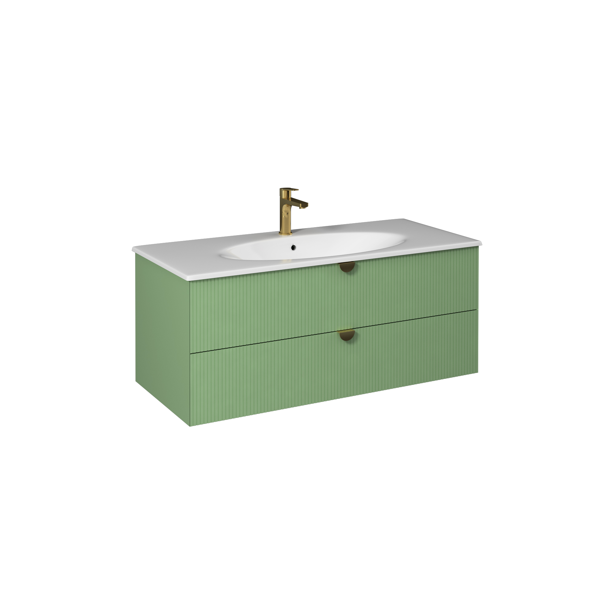 Infinity  Washbasin Cabinet Ruby Red, with White Washbasin 100 cm